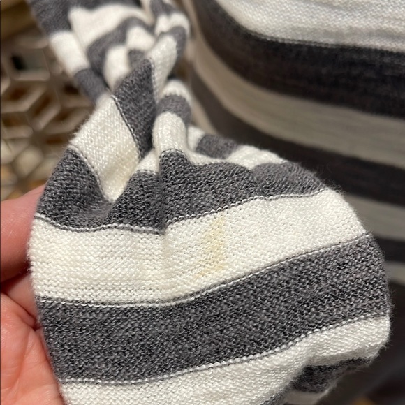 Express Striped Gray and White Color Block Skater Style Dress, Back Zip size S - Picture 7 of 12